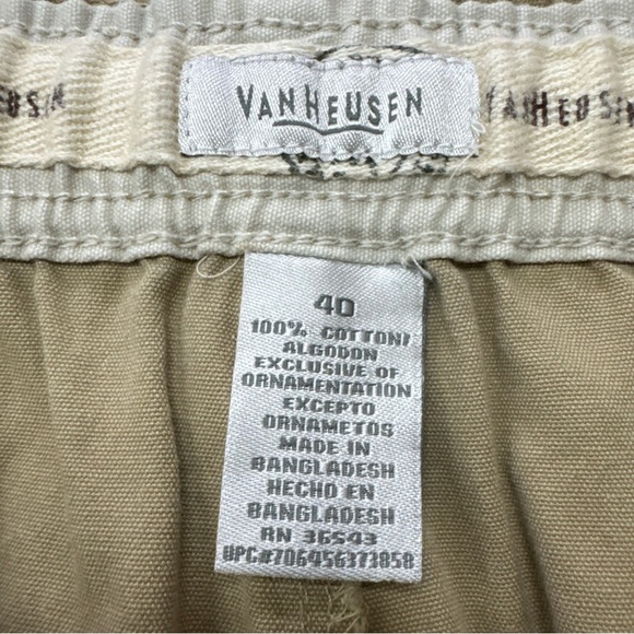 Van Heusen Resort Men’s Size 40 Beige Khaki Cargo Style Cotton Shorts NWT - Picture 9 of 9